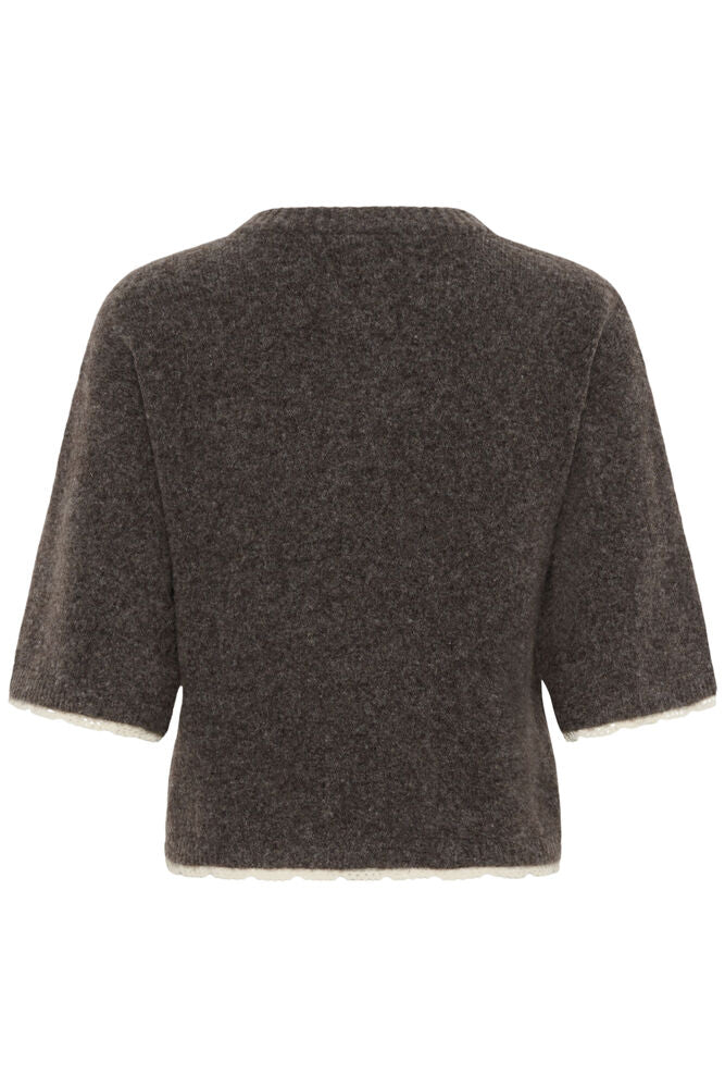 Cream Kibana Knit Pullover - Java Melange