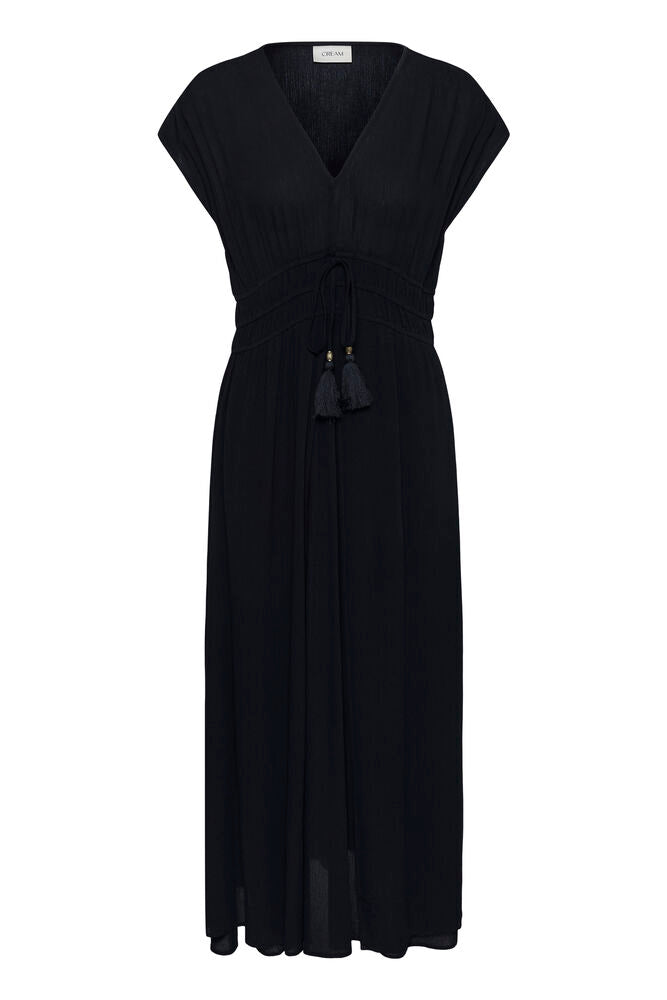 Cream Allie Dress - Pitch Black