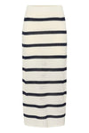 Kaffe Brianne Knit Skirt - Chalk/Midnight Marine