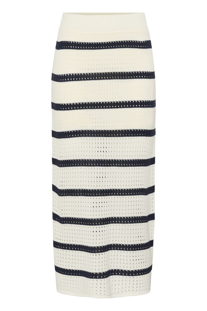 Kaffe Brianne Knit Skirt - Chalk/Midnight Marine