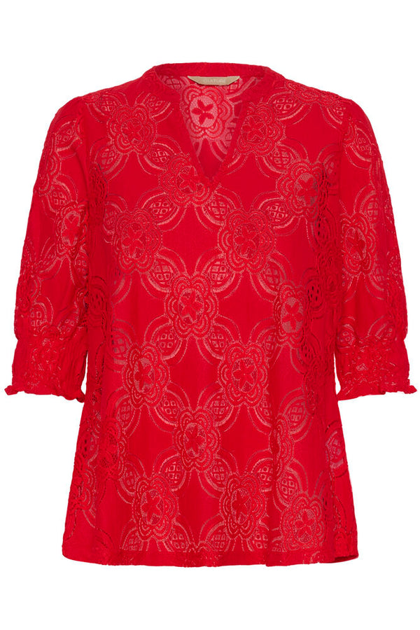 Culture Olu SS Blouse - Racing Red