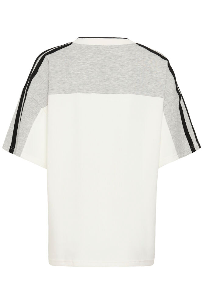 Kaffe Ashley T-shirt - Chalk/White Grey