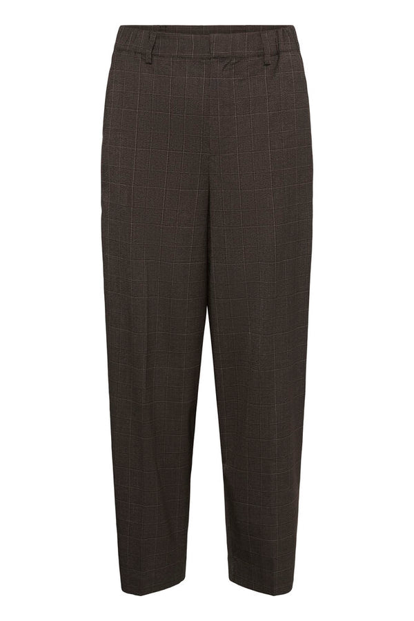 Kaffe Lenora 7/8 Pants - Dark Grey Check