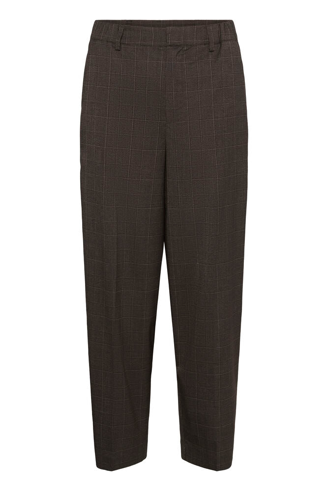 Kaffe Lenora 7/8 Pants - Dark Grey Check