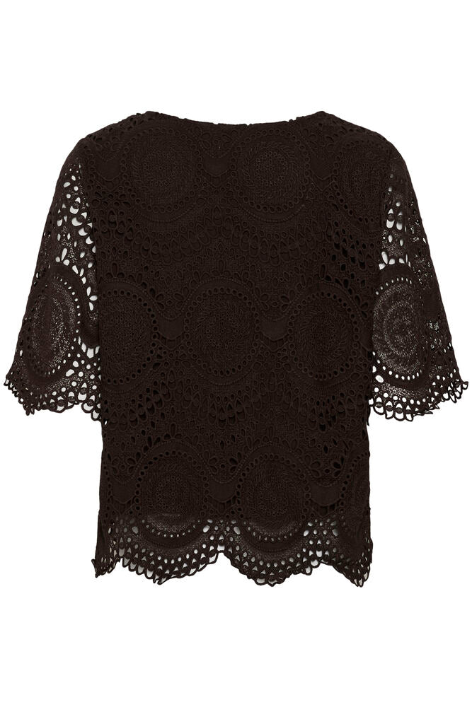 Cream Baja SS Blouse - Java