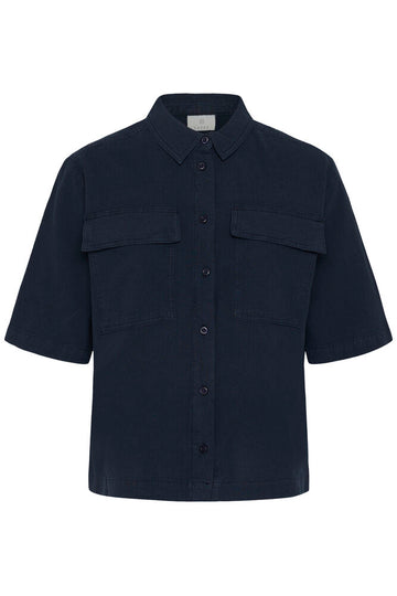 Kaffe Naya Liah Shirt - Midnight Marine