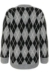 Kaffe Simone Knit Pullover - Black/GM/White