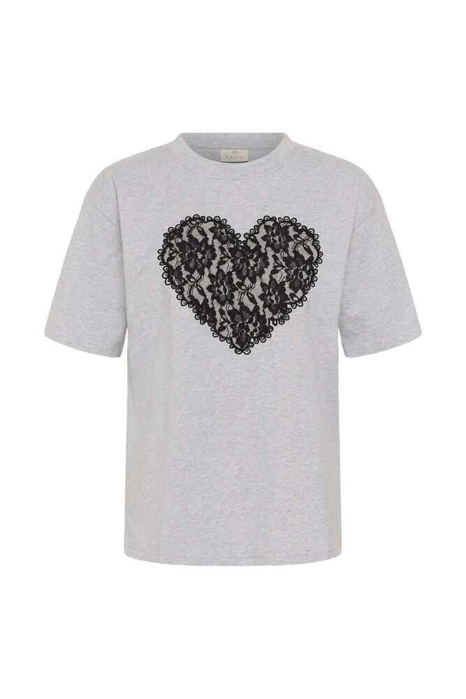 Kaffe Gloria T-shirt - Grey Melange
