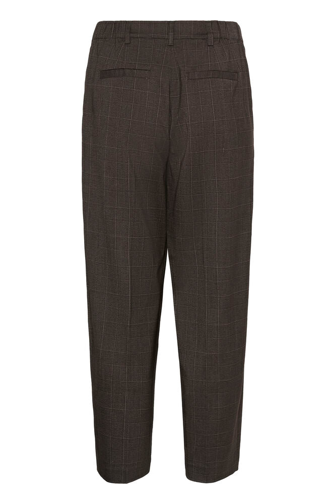 Kaffe Lenora 7/8 Pants - Dark Grey Check