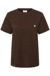 Kaffe Heart T-shirt - Coffee Bean/Sunlight Heart