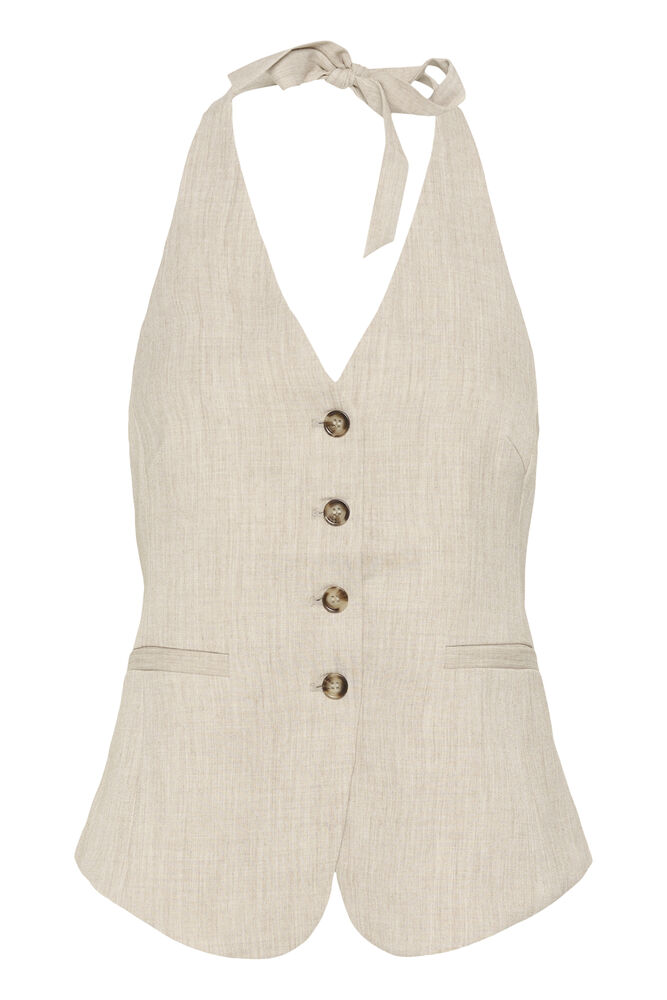 Kaffe Omila Waistcoat - Feather Grey Melange