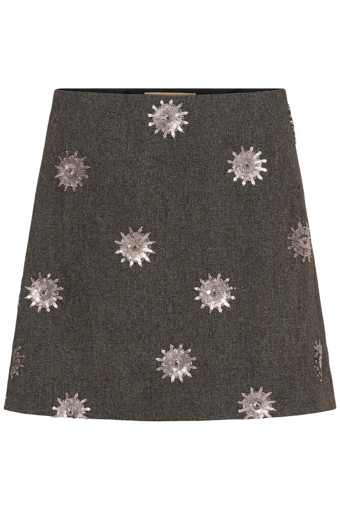 Culture Stormy Skirt - Grey Melange
