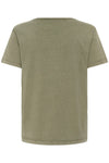 Cream Damira T-shirt - Mulled Basil w. Bleached Birds
