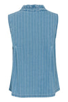 Culture Renny Sleeveless Shirt - Light Blue Denim