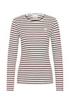 Kaffe Liddy T-shirt - Chalk/Fudge-Wild Rose