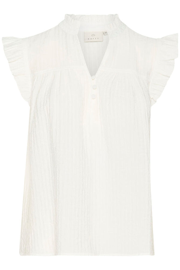 Kaffe Liany Via Blouse - Chalk