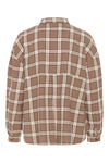 Cream Angie Shirt - Brown Check