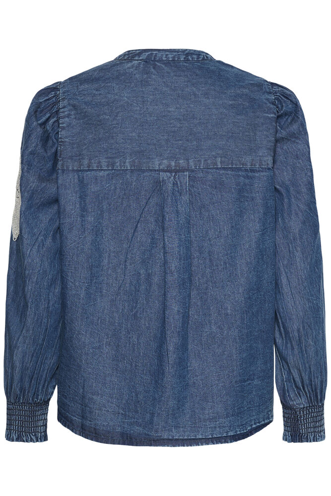 Culture Chatarina Blouse - Medium Blue Washed