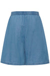 Kaffe Jade Denim Shorts - Medium Blue Chambray