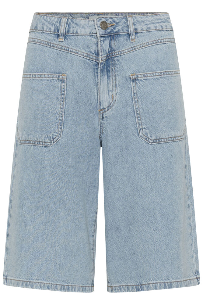 Kaffe Jordi HW Wide Shorts - Light Blue Denim