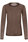 Culture Laya Mesh Blouse - Coffee Bean