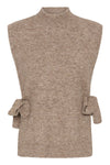Kaffe Martine Knit Vest - Desert Taupe Melange