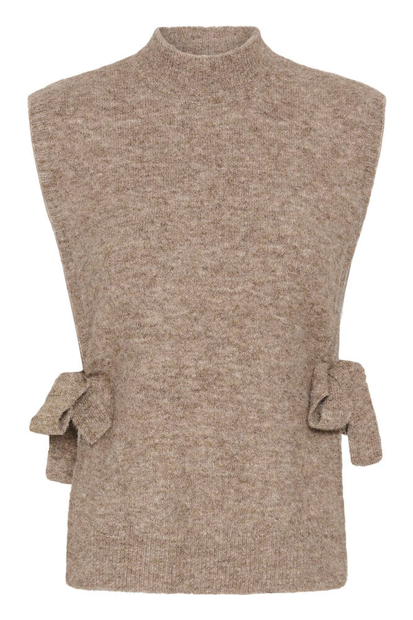 Kaffe Martine Knit Vest - Desert Taupe Melange