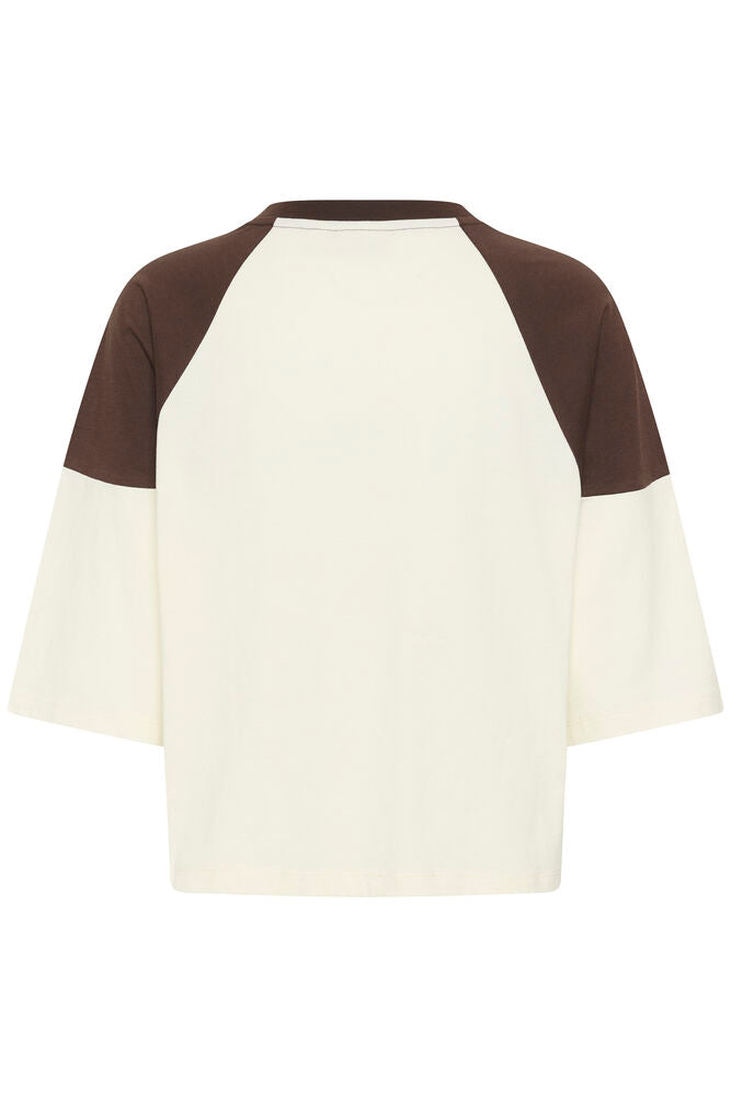 Kaffe Philine T-shirt - Turtledove/Coffee Bean