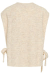 Cream Haggie Knit Slipover - Bleached Sand Melange