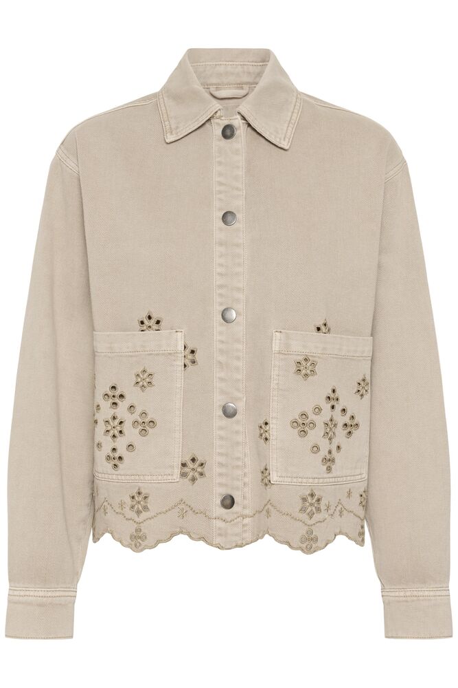 Kaffe Mimi Broderi Anglaise Jacket - Feather Grey