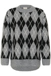 Kaffe Simone Knit Pullover - Black/GM/White