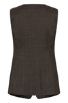 Kaffe Lenora Waistcoat - Dark Grey Check