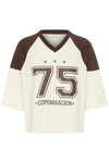 Kaffe Philine T-shirt - Turtledove/Coffee Bean