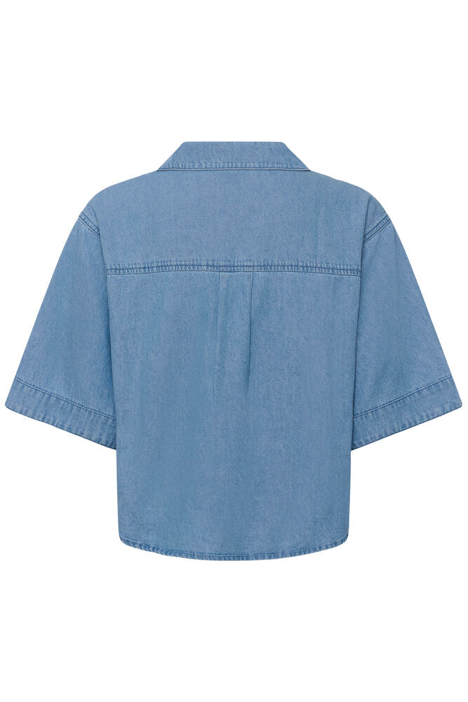 Kaffe Jade Denim Shirt - Medium Blue Chambray