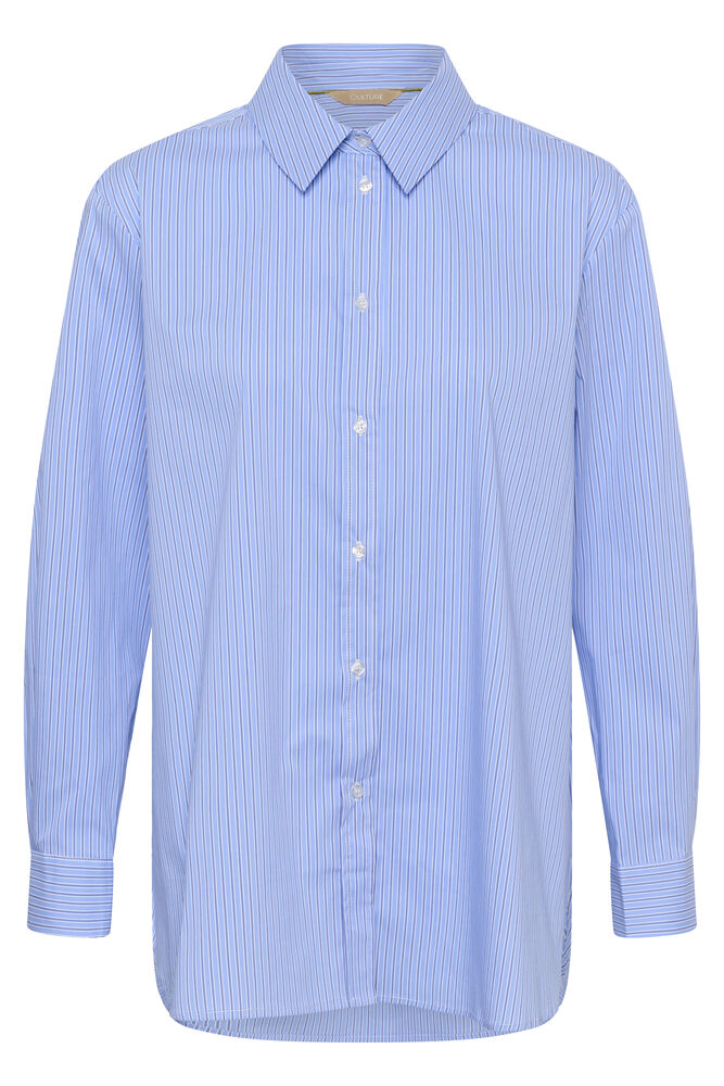 Culture Ebony Shirt - Blue Stripe