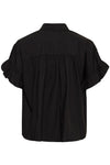 Kaffe Verdina Flouncce Shirt - Black Deep