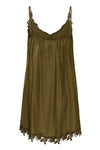 Cream Anna Long Top - Military Olive