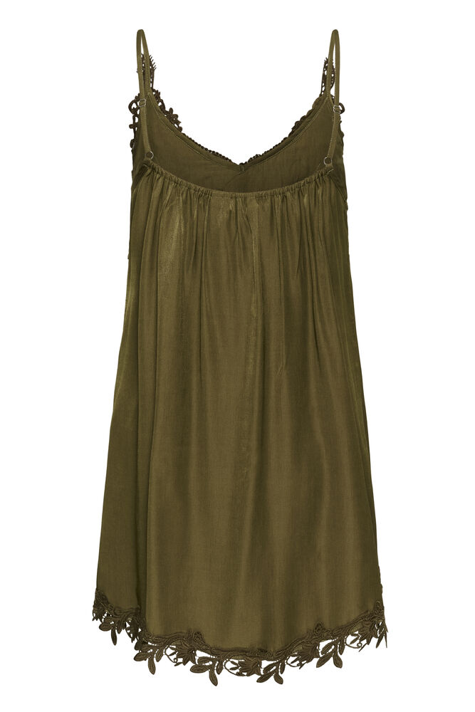 Cream Anna Long Top - Military Olive