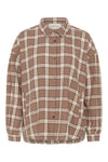 Cream Angie Shirt - Brown Check