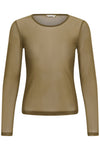 Cream Dora LS T-shirt - Military Olive