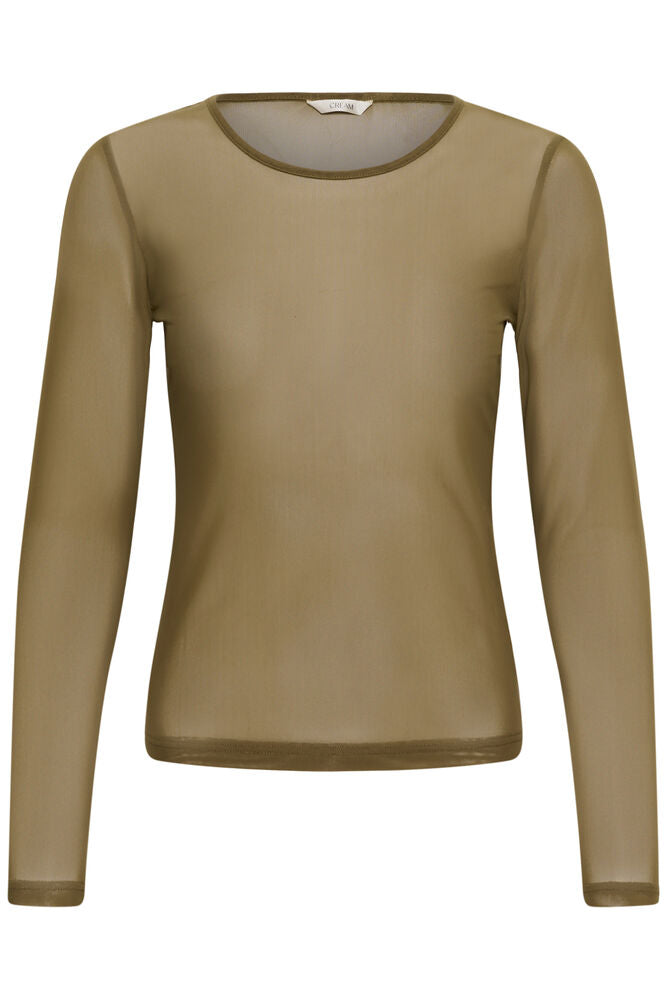 Cream Dora LS T-shirt - Military Olive