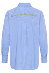 Culture Ebony Shirt - Blue Stripe