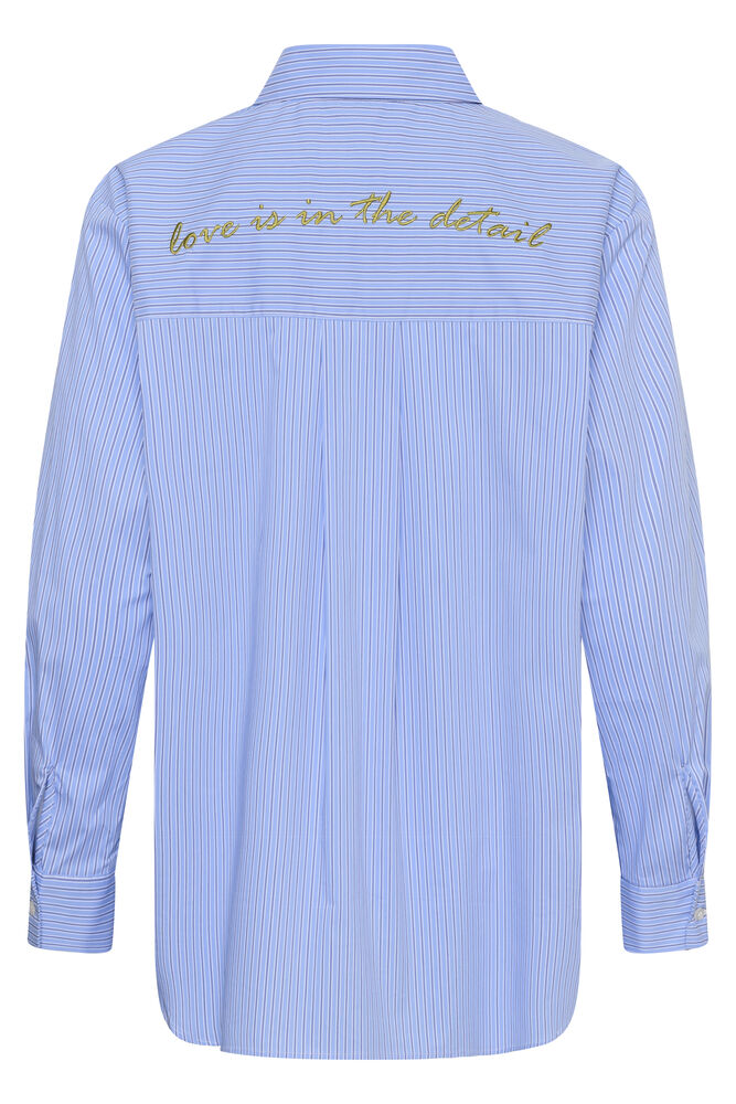 Culture Ebony Shirt - Blue Stripe