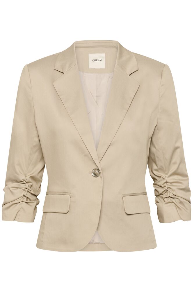 Cream Gia Short Blazer - Feather Grey