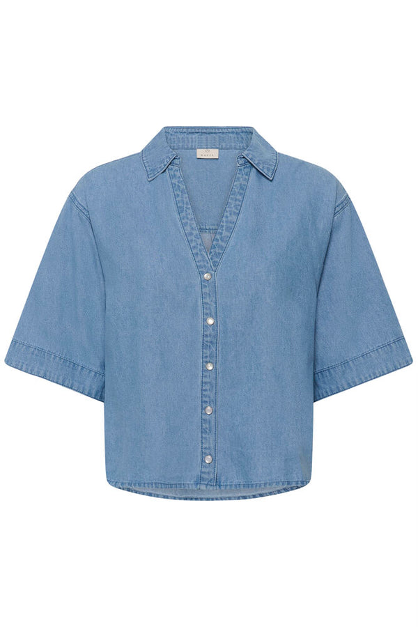 Kaffe Jade Denim Shirt - Medium Blue Chambray