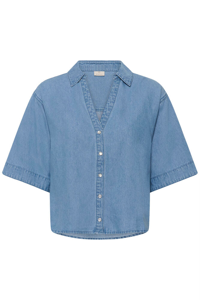 Kaffe Jade Denim Shirt - Medium Blue Chambray