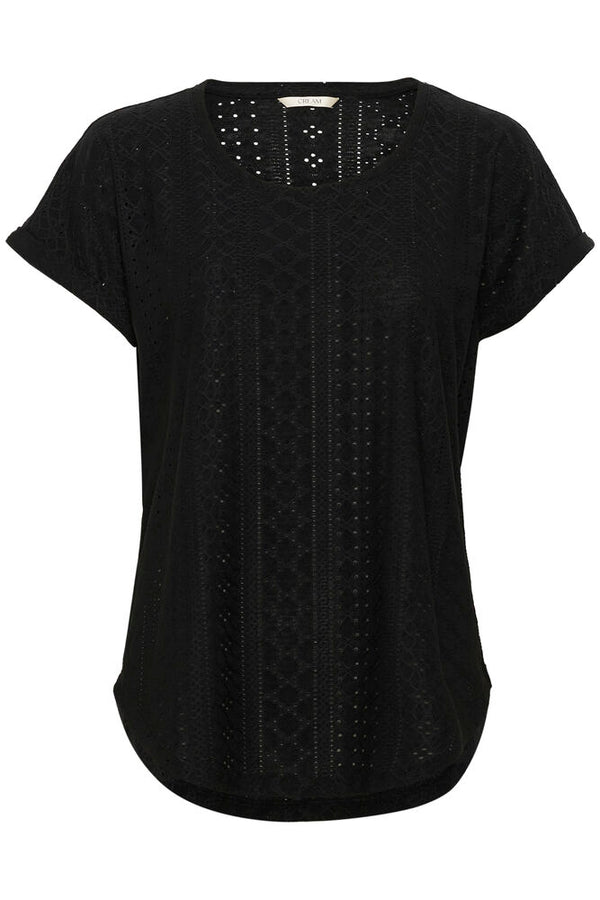Cream Mianna T-shirt - Pitch Black