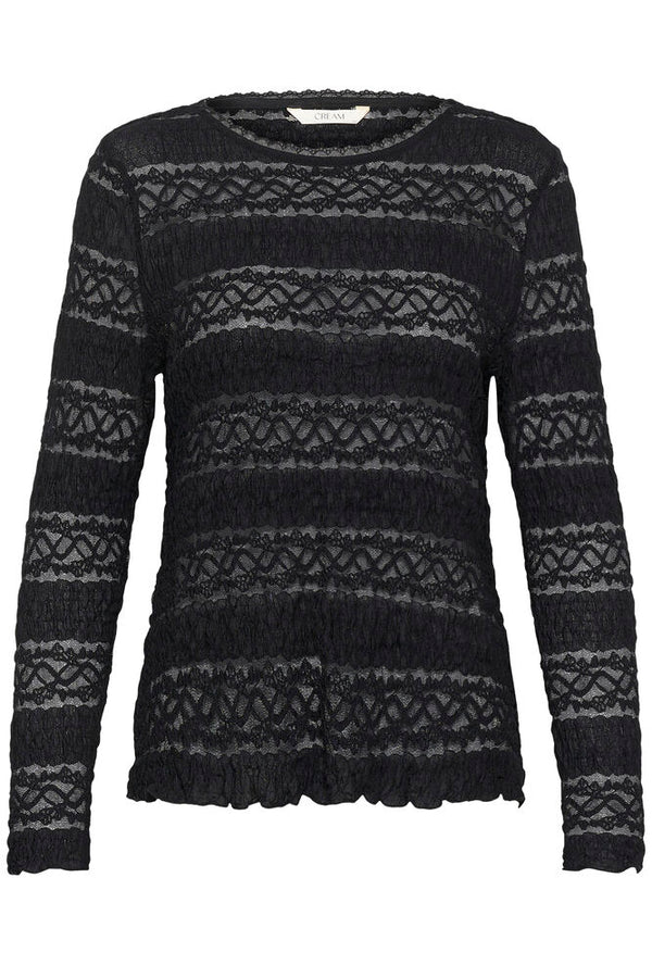 Cream Rosel T-shirt - Pitch Black