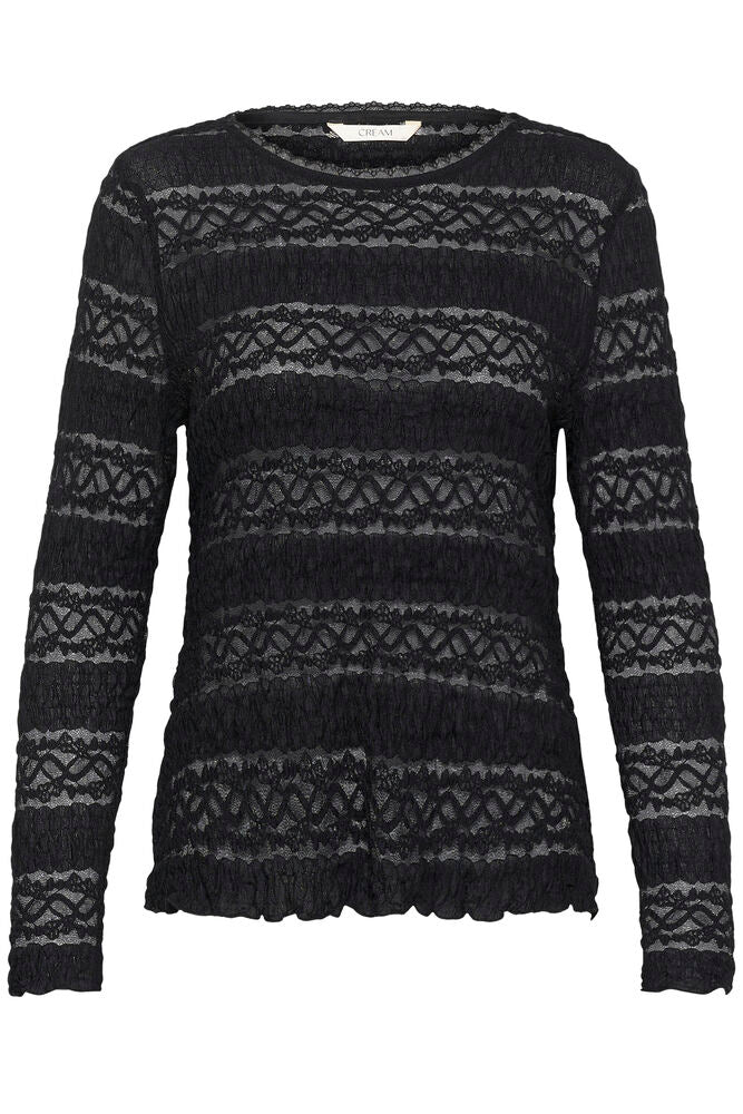Cream Rosel T-shirt - Pitch Black