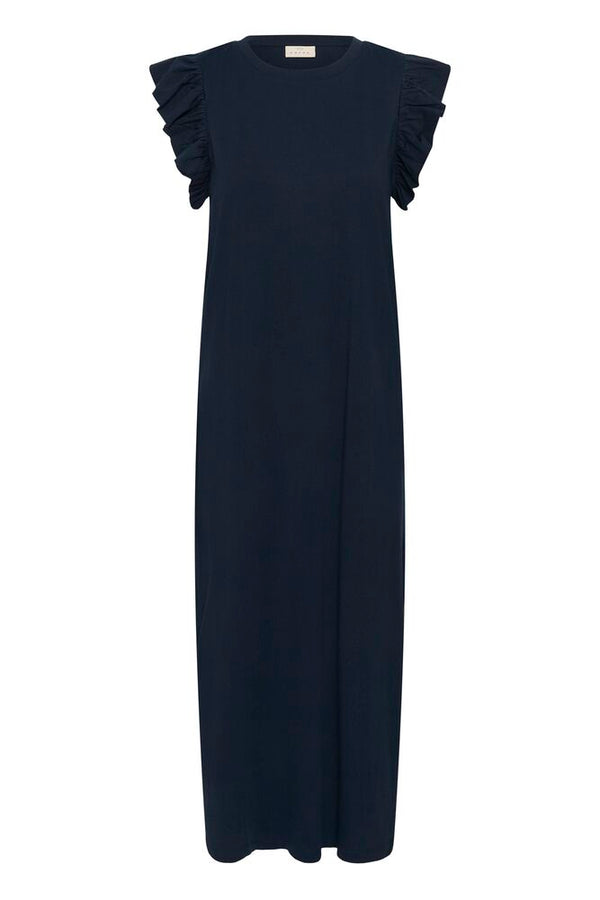 Kaffe Celina Flounce Dress - Midnight Marine